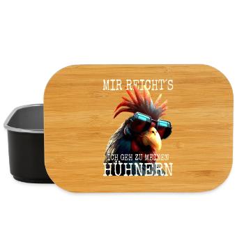 Hühner Mir Reichts Ich Geh Zu Meinen Hühnern Hahn - Lunch Box - Schwarz - Vorne