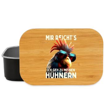 Hühner Mir Reichts Ich Geh Zu Meinen Hühnern Hahn - Lunch Box - Schwarz - Vorne