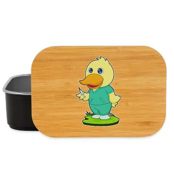 Duck Nurse Nursing Everyday Life - Lunch Box - black - Front