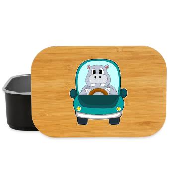 Nilpferd Auto - Lunch Box - Schwarz - Vorne