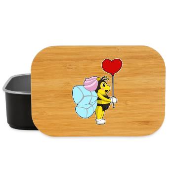 Bee Bride Balloon Wedding - Lunch Box - black - Front