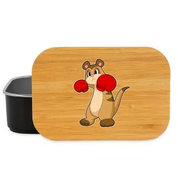 Boxer Boxeur Suricate Gants de boxe Boxe - Boîte à goûter - noir - Devant