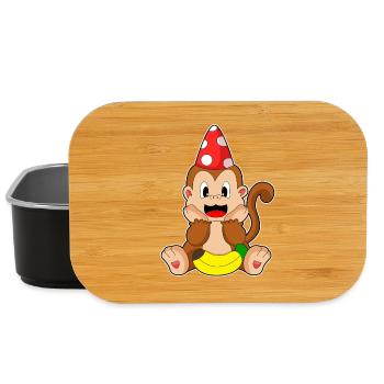 Monkey Party Hat - Lunch Box - black - Front