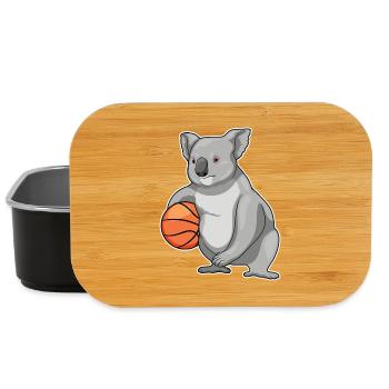 Koala Basketball Player Basketball - Lunch Box - black - Front