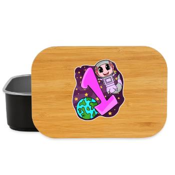 1 year old - Enrollment - Axolotl motif - Lunch Box - black - Front