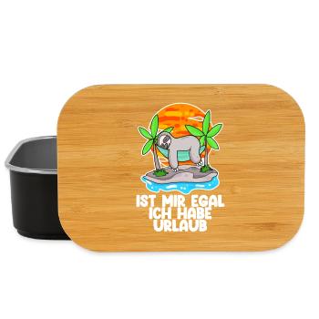 Urlaub Spruch - Ich habe Urlaub lustig - Lunch Box - Schwarz - Vorne