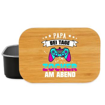 Gamer Papa - Geschenk für Gamer zum Vatertag - Lunch Box - Schwarz - Vorne