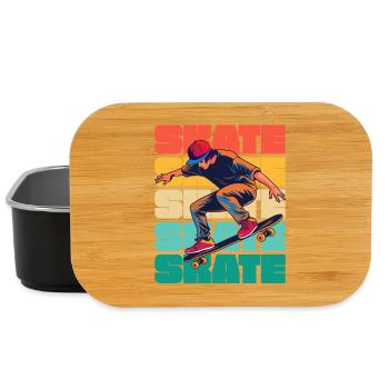 Skateboarding Cool Skater Boy Bunt - Lunch Box - Schwarz - Vorne