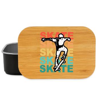 Skateboarding Cool Skater Boy Bunt - Lunch Box - Schwarz - Vorne