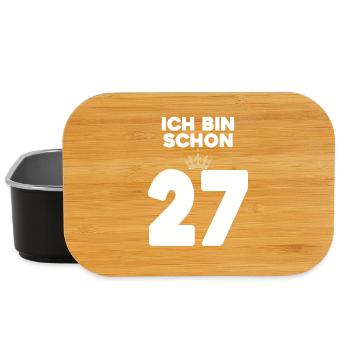 27. Geburtstag Geschenk - 27 Jahre mit Krone - Lunch Box - Schwarz - Vorne