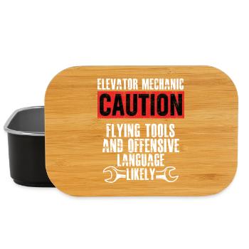 Elevator Mechanic Flying Tools Technician - Lunch Box - Schwarz - Vorne