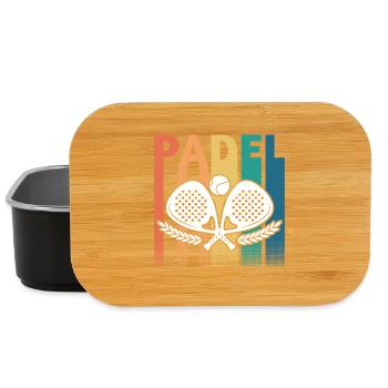 Padel Tennis Rétro Vintage - Boîte à goûter - noir - Devant