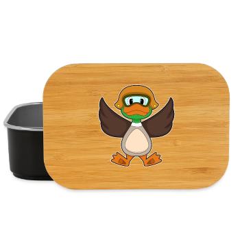 Ente Pilot Pilotenmütze - Lunch Box - Schwarz - Vorne