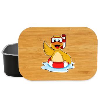 Ente Schwimmen Schwimmring Sommer - Lunch Box - Schwarz - Vorne