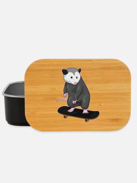 Beutelratte Skater Skateboard - Lunch Box - Schwarz