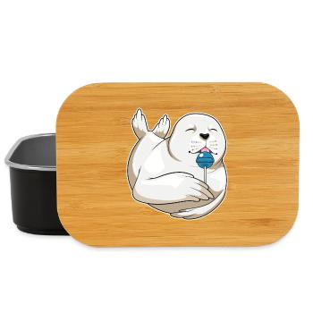 Seehund Lutscher  - Lunch Box - Schwarz - Vorne