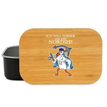 Nordsee Spruch - Lunch Box - Schwarz - Vorne