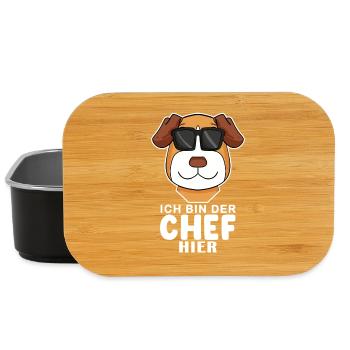 Cooler Hund Jack Russell Terrier Chef Spruch - Lunch Box - Schwarz - Vorne