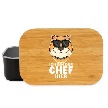 Cooler Hund Shiba Inu Chef Spruch - Lunch Box - Schwarz - Vorne