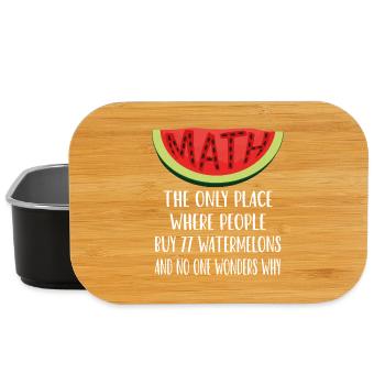 Mathematics and Watermelons - Lunch Box - black - Front