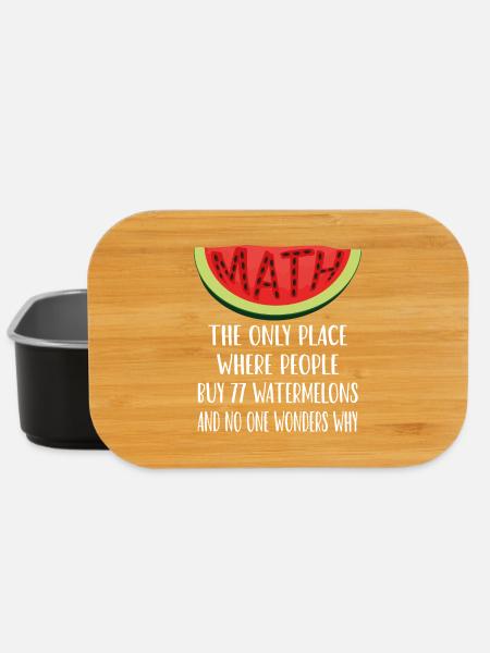 Mathematik und Wassermelonen - Lunch Box - Schwarz