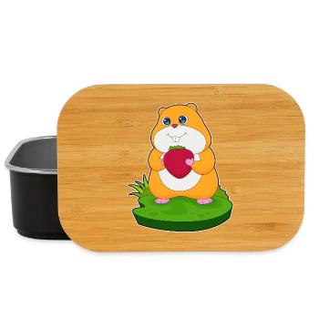 Hamster Fraise - Boîte à goûter - noir - Devant
