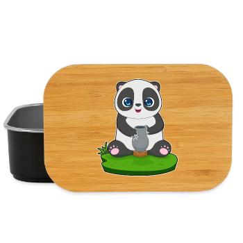 Panda Handwerker Vase Handwerk - Lunch Box - Schwarz - Vorne