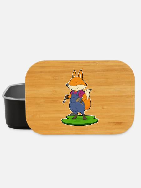 Fuchs Handwerker Hammer Meißel - Lunch Box - Schwarz