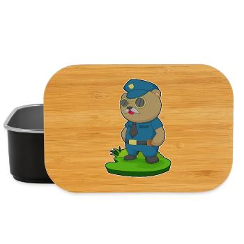 Bear Policeman Lunettes de soleil Police - Boîte à goûter - noir - Devant