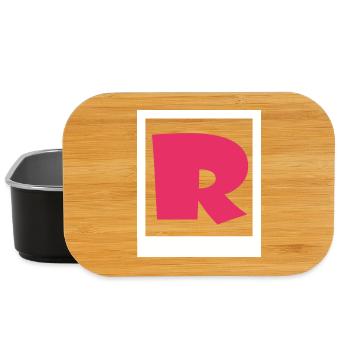 Schlichtes rosa Gothic R - Lunch Box - Schwarz - Vorne