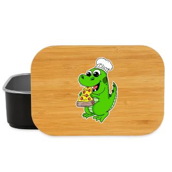 Gourmet Dino Pizza - Lunch Box - black - Front