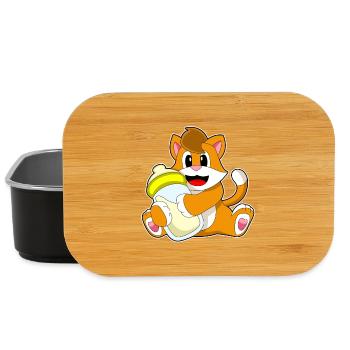 Katze Babyflasche Milch - Lunch Box - Schwarz - Vorne