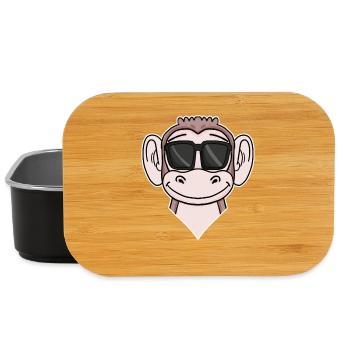 cooler Affe mit Sonnenbrille - Lunch Box - Schwarz - Vorne