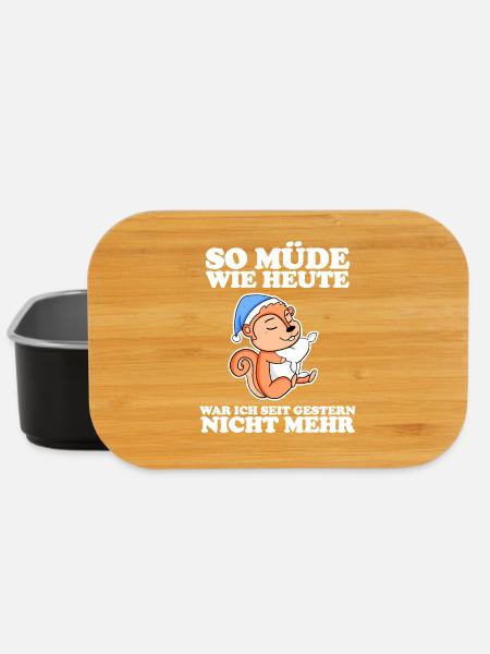 Müde Spruch lustig Schlafen Ausschlafen Faul - Lunch Box - Schwarz