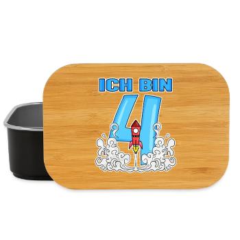 4 Geburtstag Junge Astronaut - vier Jahre - Lunch Box - Schwarz - Vorne