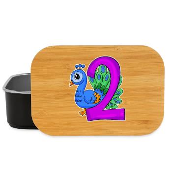 2 anniversaire 2 ans avec motif animal - deux - Boîte à goûter - noir - Devant