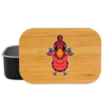Chicken Dumbbell Training Strength Training Fitness - Lunch Box - black - Front