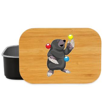 Mole Juggler Juggling - Lunch Box - black - Front
