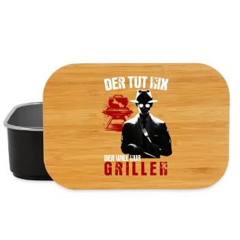 Der Tut Nix Der Will Nur Grillen BBQ Geschenk - Lunch Box - Schwarz - Vorne