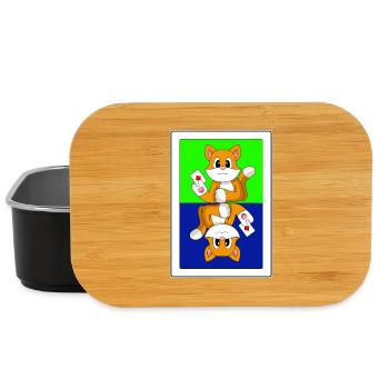 Katze Poker Pokerkarten - Lunch Box - Schwarz - Vorne
