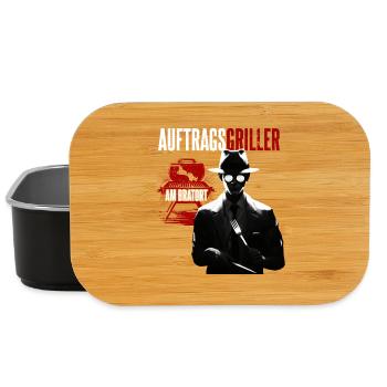 Auftragsgriller BBQ Grillen Grill Geschenk Papa - Lunch Box - Schwarz - Vorne