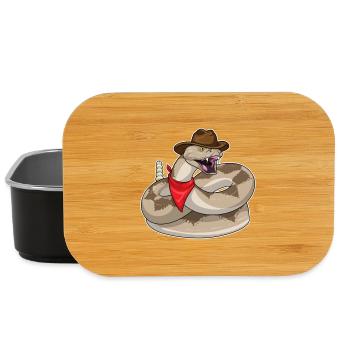 Chapeau de cowboy serpent - Boîte à goûter - noir - Devant