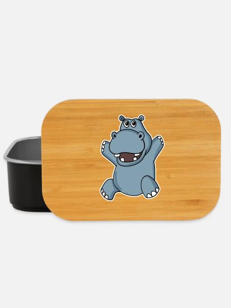 Hippopotame mignon - Boîte à goûter - noir