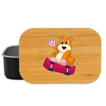 Hamster Skater Skateboard - Lunch Box - black - Front