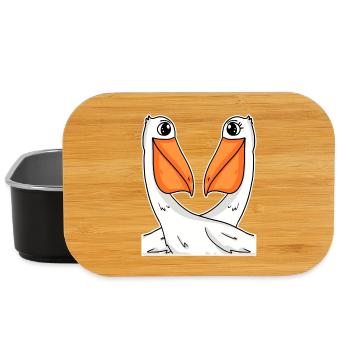 zwei Pelikane - Lunch Box - Schwarz - Vorne