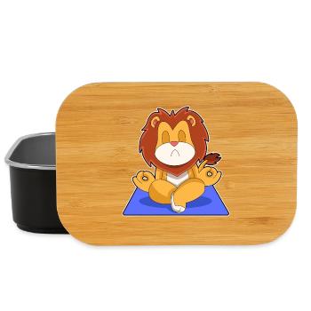 Méditation de fitness en yoga Lion - Boîte à goûter - noir - Devant