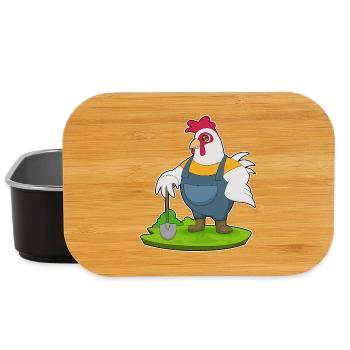Rooster Farmer Shovel Farm - Lunch Box - black - Front