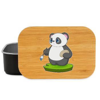 Panda Maler Pinsel Malen - Lunch Box - Schwarz - Vorne