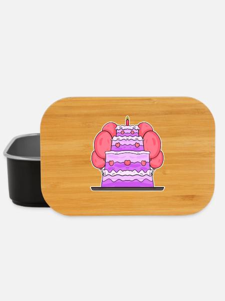 Kuchen Happy Birthday - Lunch Box - Schwarz