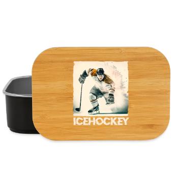 Joueur de hockey sur glace - Boîte à goûter - noir - Devant